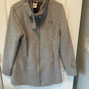 Gray Quilted Northface Jacket size large